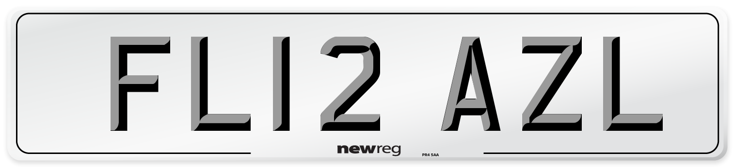 FL12 AZL Number Plate from New Reg